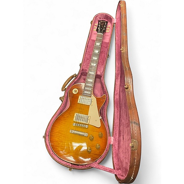 Used 2017 Gibson 1958 Reissue Murphy Aged Les Paul 3 Color Sunburst Solid Body Electric Guitar