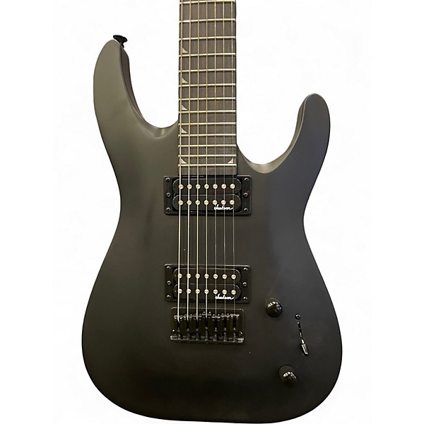 Used Jackson JS22-7 Dinky 7 String Satin Black Solid Body Electric Guitar