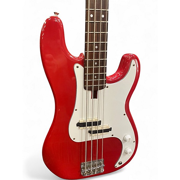 Used Squier Ii Precision bass Dakota Red Electric Bass Guitar