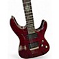 Used Schecter Guitar Research Damien Elite 6 Trans Red Solid Body Electric Guitar