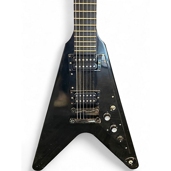 Used Gibson flying v gothic Satin Black Solid Body Electric Guitar