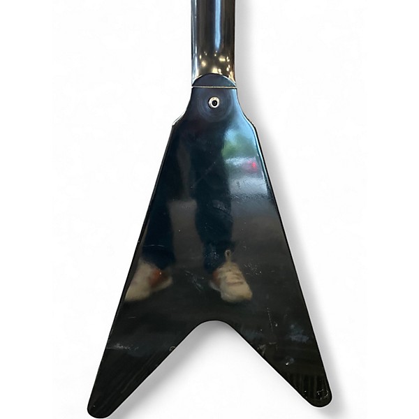 Used Gibson flying v gothic Satin Black Solid Body Electric Guitar