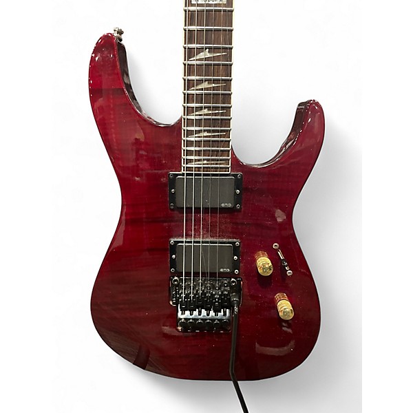 Used Schecter Guitar Research C1 Floyd Rose Platinum Crimson Red Burst Solid Body Electric Guitar