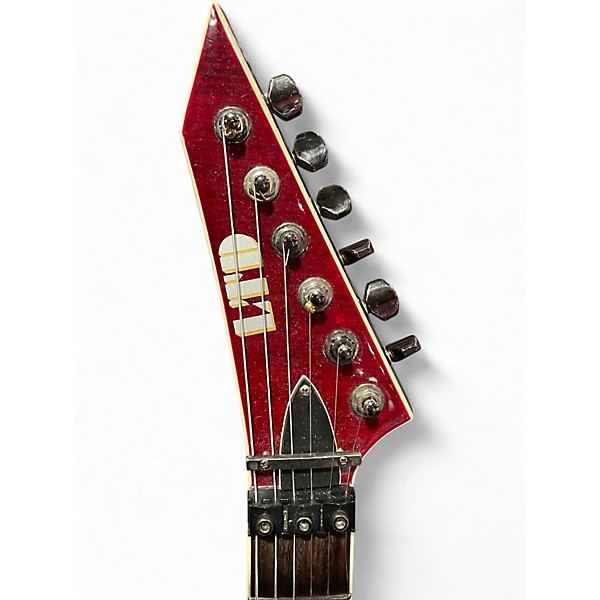 Used Schecter Guitar Research C1 Floyd Rose Platinum Crimson Red Burst Solid Body Electric Guitar