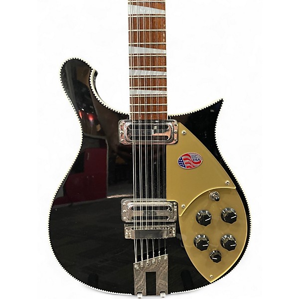 Used Rickenbacker 660/12 12 String Black Solid Body Electric Guitar