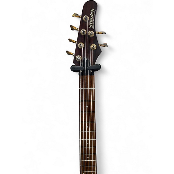 Used Samick ARTIST SERIES 6 String Bass Walnut Electric Bass Guitar