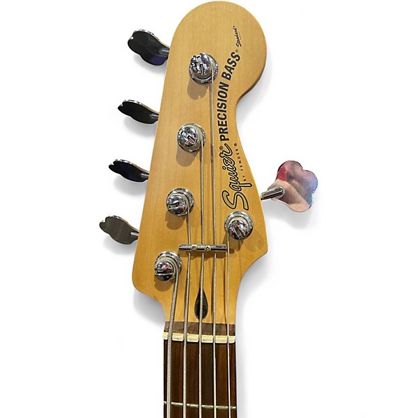 Used Squier Standard Precision Bass 5 string Black Electric Bass Guitar