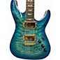 Used 2020s Schecter Guitar Research Omen Extreme 6 Ocean Blue Burst Solid Body Electric Guitar