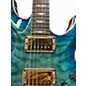 Used 2020s Schecter Guitar Research Omen Extreme 6 Ocean Blue Burst Solid Body Electric Guitar