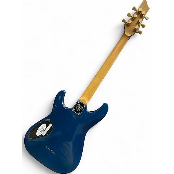 Used 2020s Schecter Guitar Research Omen Extreme 6 Ocean Blue Burst Solid Body Electric Guitar