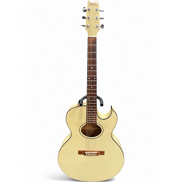 Vintage 1980s Washburn EA20 WOODSTOCK FESTIVAL Vintage Blonde Acoustic Electric Guitar