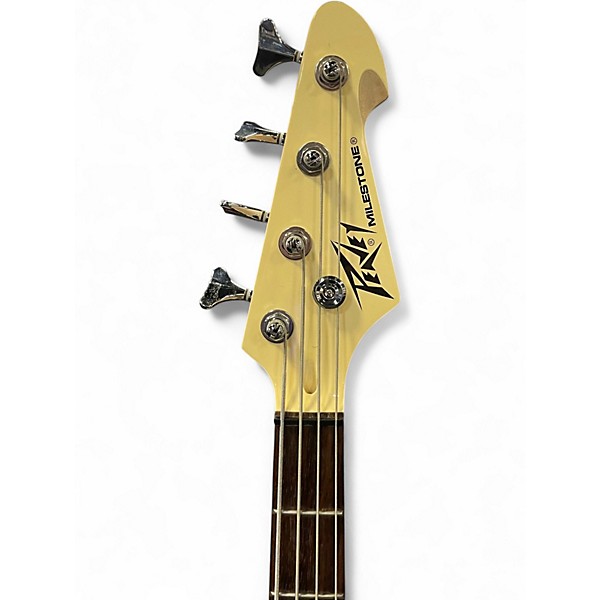 Used Peavey Milestone Olympic White Electric Bass Guitar
