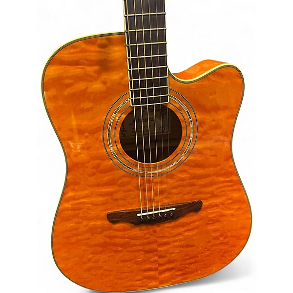 Used Alvarez FD60 Amber Acoustic Electric Guitar