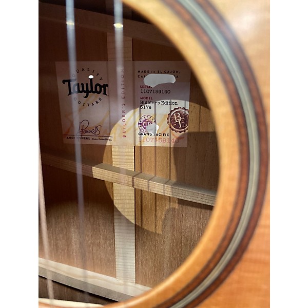 Used Taylor Builders Edition 517e Natural Acoustic Electric Guitar
