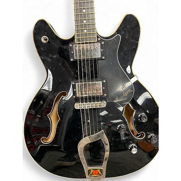 Used Hagstrom VIKING Black Hollow Body Electric Guitar