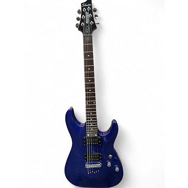 Used Schecter Guitar Research Omen 6 Blue Solid Body Electric Guitar