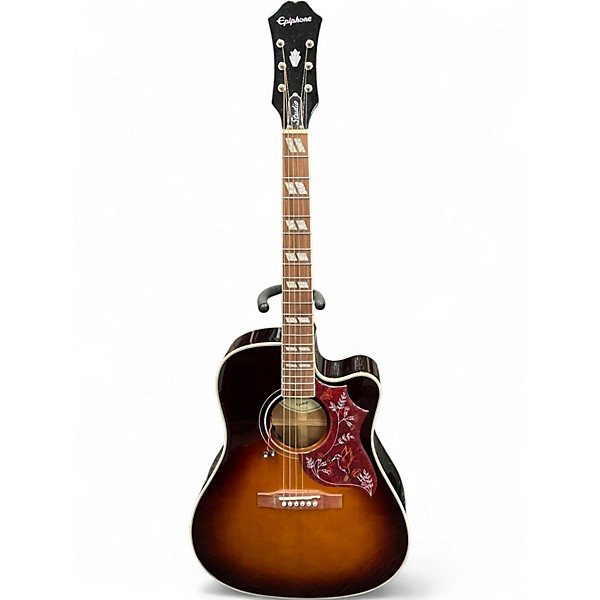 Used Epiphone Hummingbird EC Studio 2 Color Sunburst Acoustic Electric Guitar
