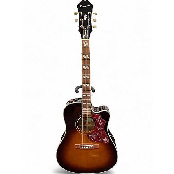 Used Epiphone Hummingbird EC Studio 2 Color Sunburst Acoustic Electric Guitar