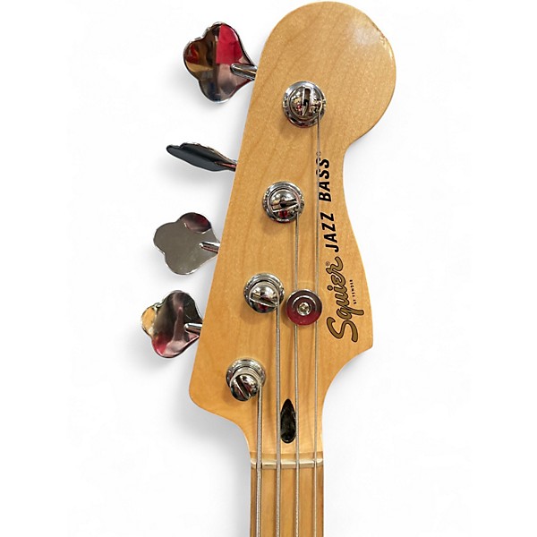Used Squier Affinity Jazz Bass Candy Apple Red Metallic Electric Bass Guitar