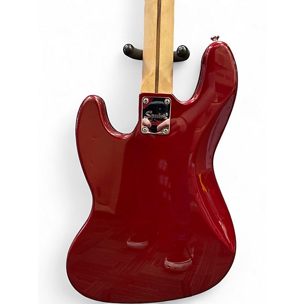 Used Squier Affinity Jazz Bass Candy Apple Red Metallic Electric Bass Guitar