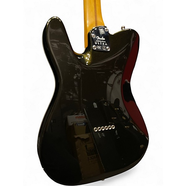 Used Fender American Ultra Telecaster Texas Tea Black and Silver Solid Body Electric Guitar
