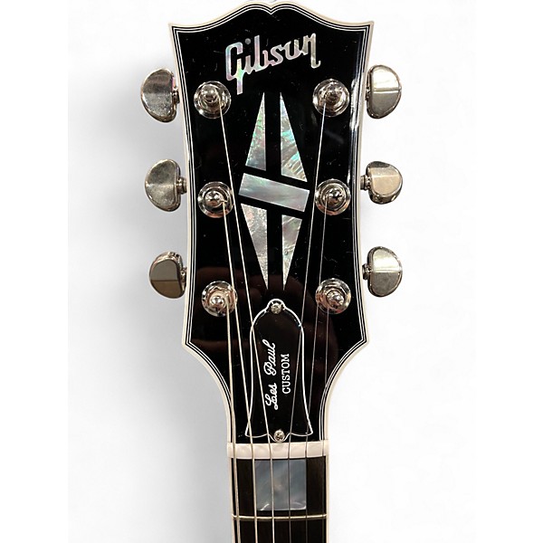 Used Gibson Les Paul custom Silverburst Solid Body Electric Guitar