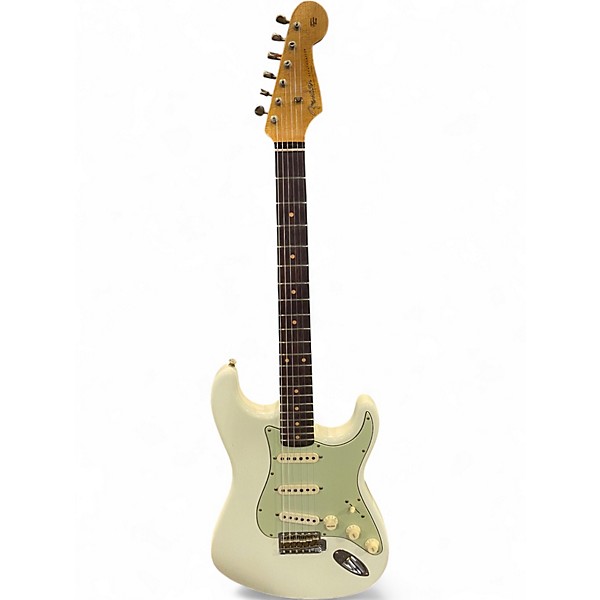 Used Fender Custom Shop 59 Journeyman Stratocaster Olympic White Solid Body Electric Guitar