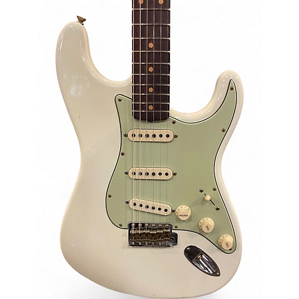 Used Fender Custom Shop 59 Journeyman Stratocaster Olympic White Solid Body Electric Guitar