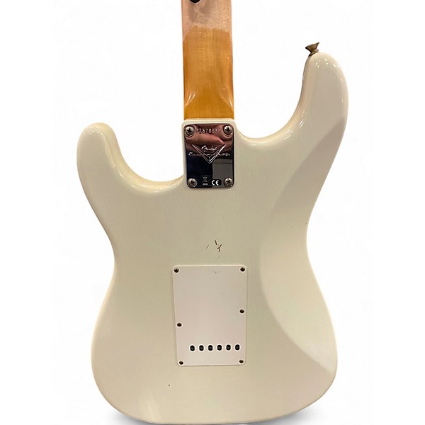 Used Fender Custom Shop 59 Journeyman Stratocaster Olympic White Solid Body Electric Guitar
