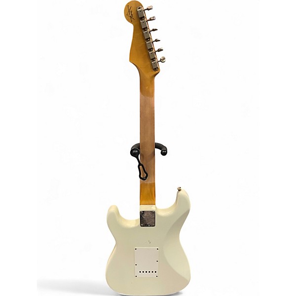 Used Fender Custom Shop 59 Journeyman Stratocaster Olympic White Solid Body Electric Guitar