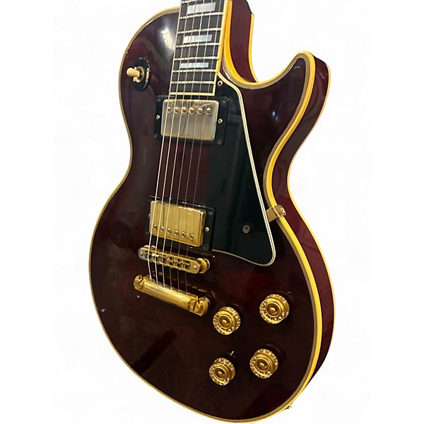 Vintage 1987 Gibson Les Paul Custom Wine Red Solid Body Electric Guitar