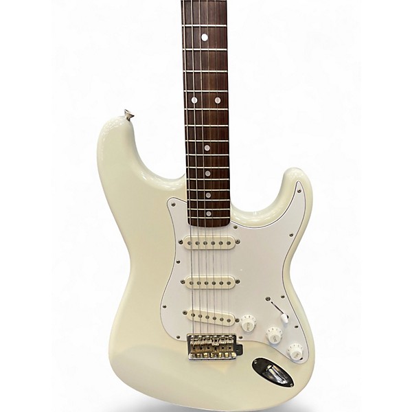 Vintage 1991 Squier Wayne's World Stratocaster 91' White Solid Body Electric Guitar