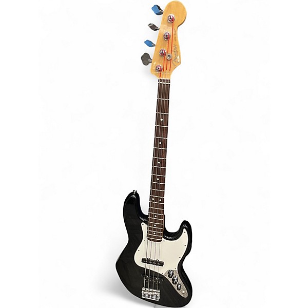 Used 2008 Fender American Standard Jazz Bass Black Electric Bass Guitar