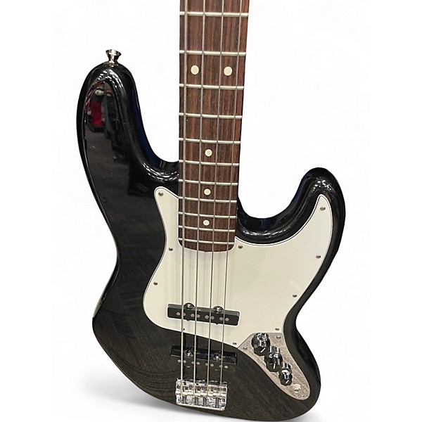Used 2008 Fender American Standard Jazz Bass Black Electric Bass Guitar