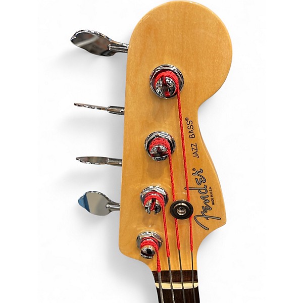 Used 2008 Fender American Standard Jazz Bass Black Electric Bass Guitar