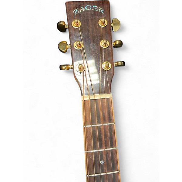 Used Zager Zad9000cme Natural Acoustic Electric Guitar
