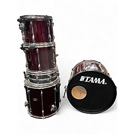 Used TAMA 5 Piece Rockstar Wine Red Drum Kit