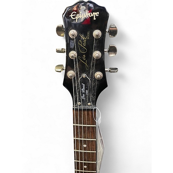 Used Epiphone Les Paul 100 Bolt On Black Solid Body Electric Guitar