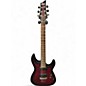 Used 2017 Schecter Guitar Research Demon 6 Satin Red Solid Body Electric Guitar thumbnail