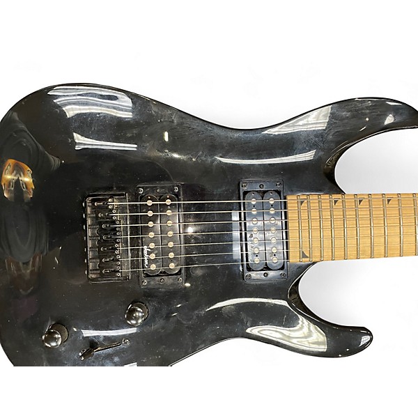 Used Jackson JS22-7 Dinky 7 String Black Solid Body Electric Guitar