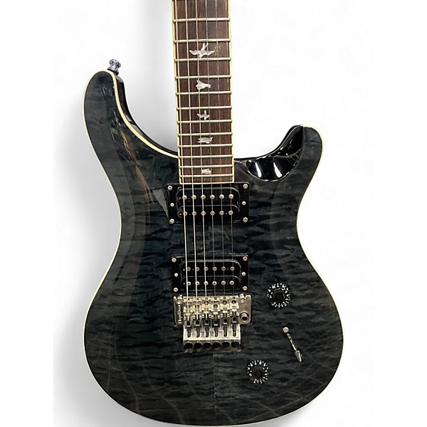 Used PRS SE Custom 24 Trans Black Solid Body Electric Guitar