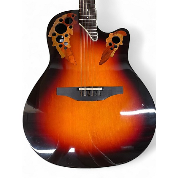 Used Ovation 2758AX-NEB-G Pro Series Standard Elite Deep Contour 2 Color Sunburst 12 String Acoustic Electric Guitar