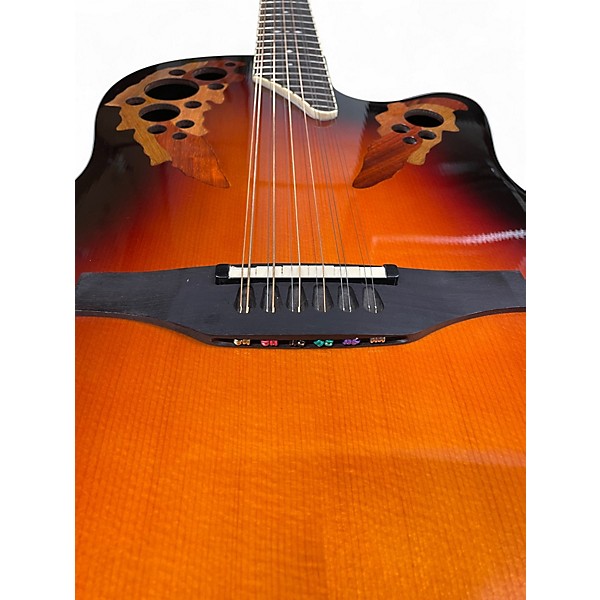 Used Ovation 2758AX-NEB-G Pro Series Standard Elite Deep Contour 2 Color Sunburst 12 String Acoustic Electric Guitar
