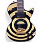 Used 2003 Epiphone Zakk Wylde Signature Les Paul Black and Yellow Solid Body Electric Guitar