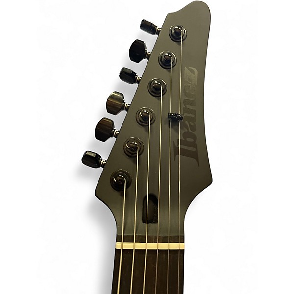 Used Ibanez AZ41B1 IRON LABEL Flat Black Solid Body Electric Guitar