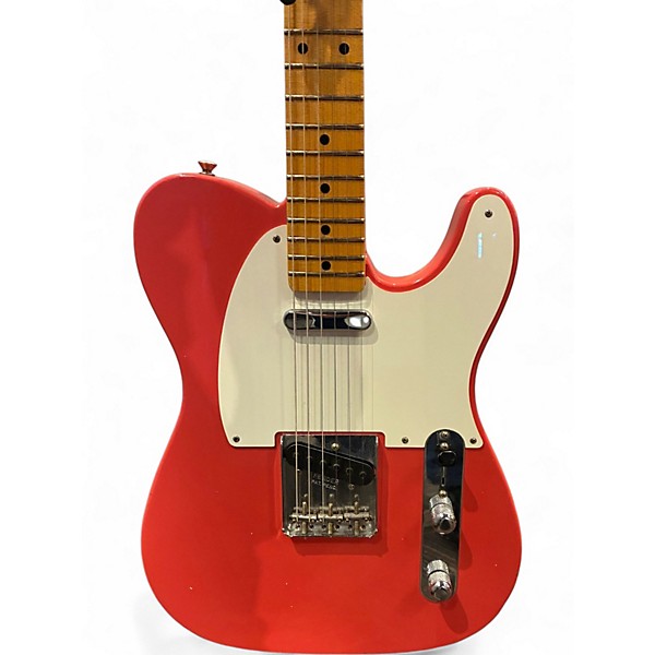 Used Fender Custom Shop 56 Telecaster Journeyman Fiesta Red Solid Body Electric Guitar