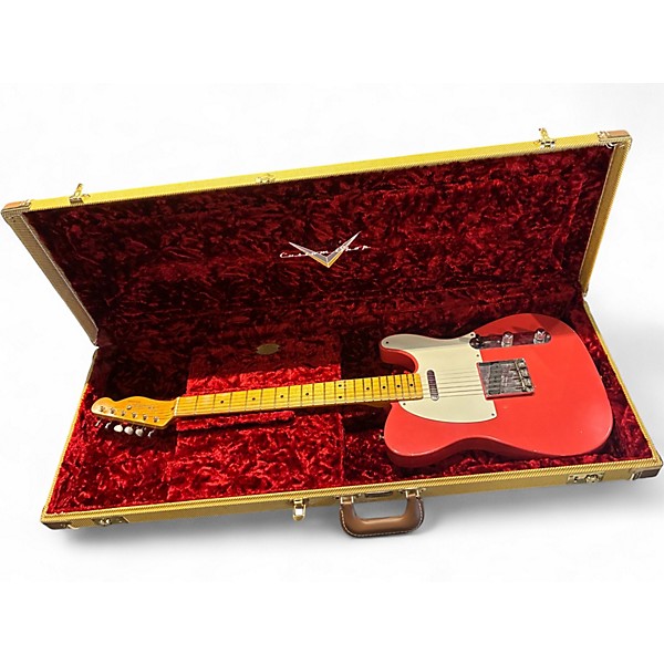 Used Fender Custom Shop 56 Telecaster Journeyman Fiesta Red Solid Body Electric Guitar