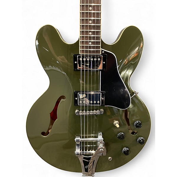 Used Epiphone ES-335 Bigsby Green Hollow Body Electric Guitar