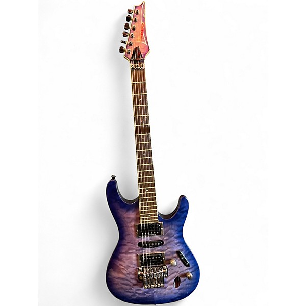 Used Ibanez S470DXQM Trans Purple Solid Body Electric Guitar