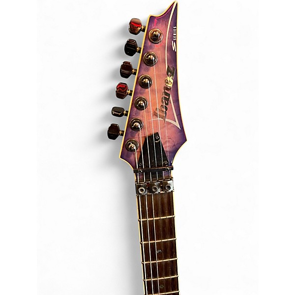 Used Ibanez S470DXQM Trans Purple Solid Body Electric Guitar